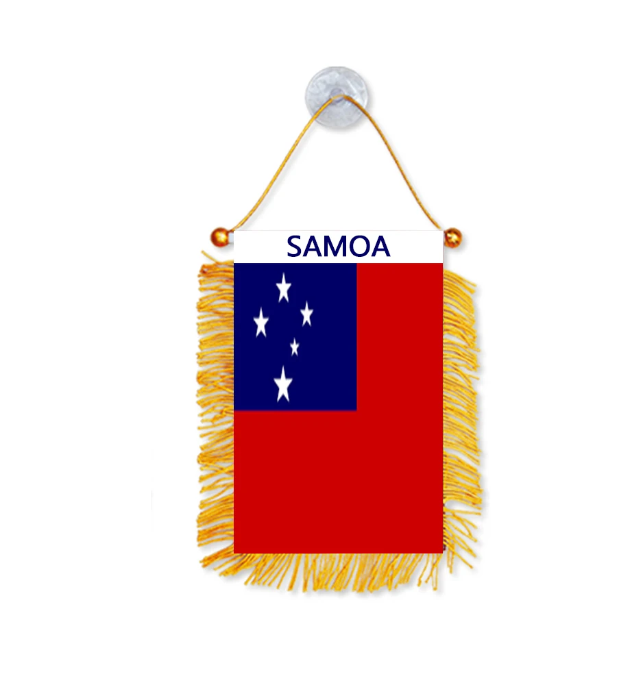 Directly Delivery Car Window Decoration Stain Bunting Pennant SAMOA Flags