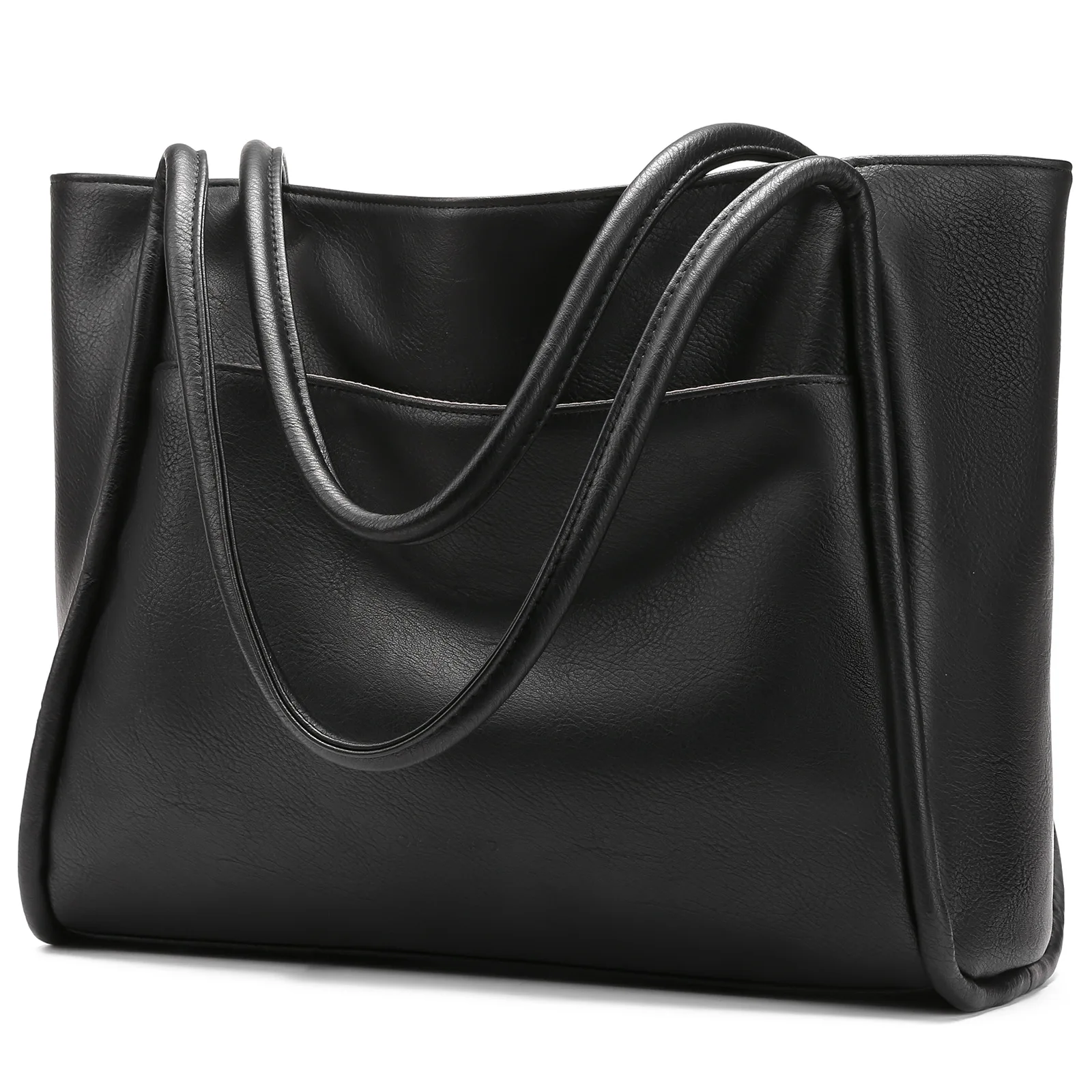 

New PU Leather Women's Tote Bag - Large Capacity Work Commuter Shoulder Bag - Stylish Handheld Office Purse