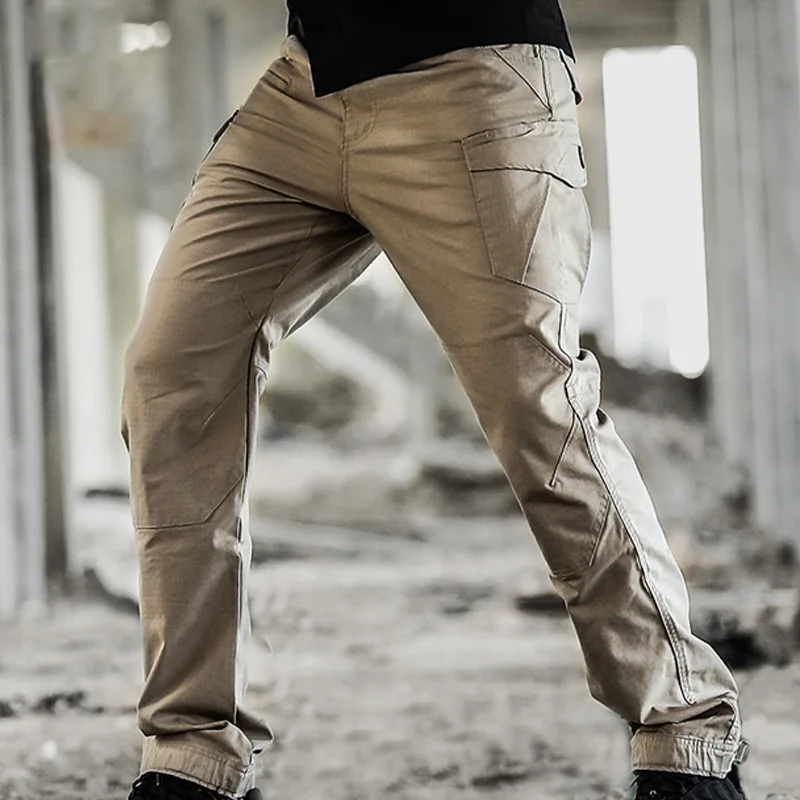 Imagem -04 - Oudadasi-calça de Carga Elástica Masculina Calça de Tubo Reto Ventiladores Militares Caminhada ao ar Livre Novo 2023