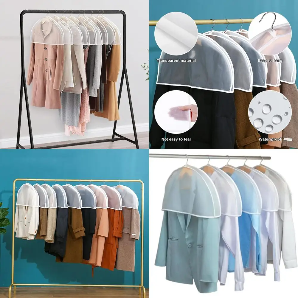 

Extra Wide Breathable Shoulder Covers, 50-Pack for Coats & Jackets, 23.6 x 11.8, Dust Protection for Closet Storage