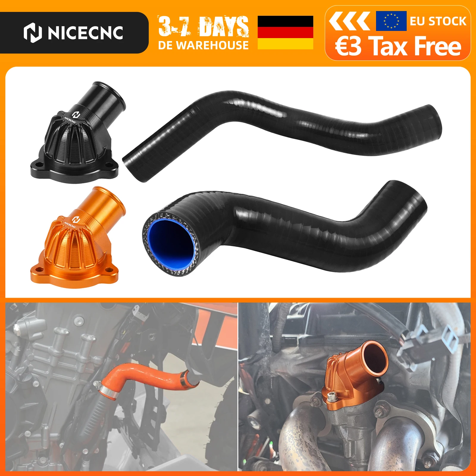 Für 2019-2025 KTM 790 ADV/R 890 Adventure/R Motorrad Thermostatgehäuse Wasseranschluss/Kühlerschlauch für Husqvarna Norden 901