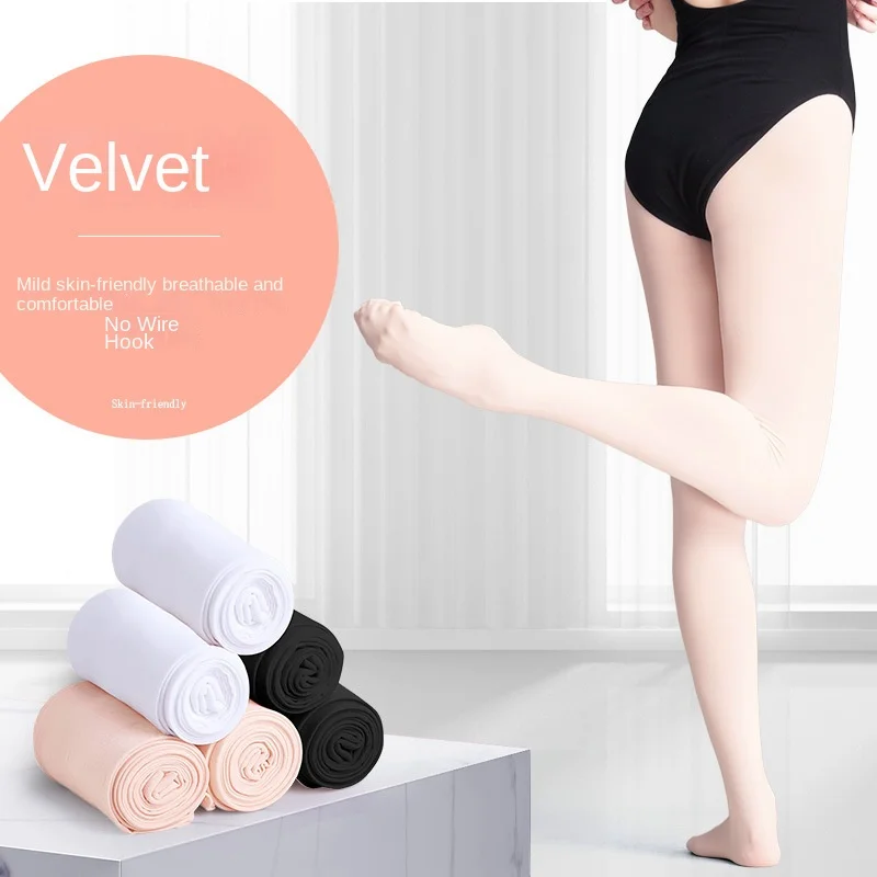 белые колготки Children Girls Ballet Dance Tights Kids Adult Nylon Leggings Gymnastics Dance Ballet Pantyhose 90D 3 Pairs