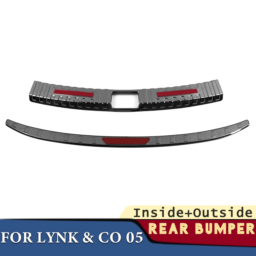

Trunk Bumper for Lynk & Co 05 2020-2024 Car Accessories Stainless Rear Fender Protector Sill Pad Cover Sticker Decoration