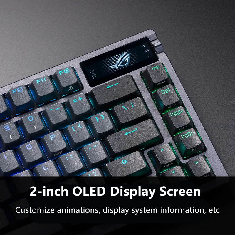 ROG Azoth Mechanical Keyboard the third mock examination Game Keyboard Hot Plug Customized 75% with Gasket Structure OLED