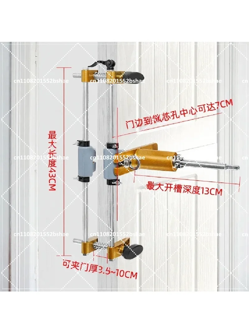 Solid Wood Door Hole Opener for Lock Installation, Woodworking Slotting Tool with Press to Open