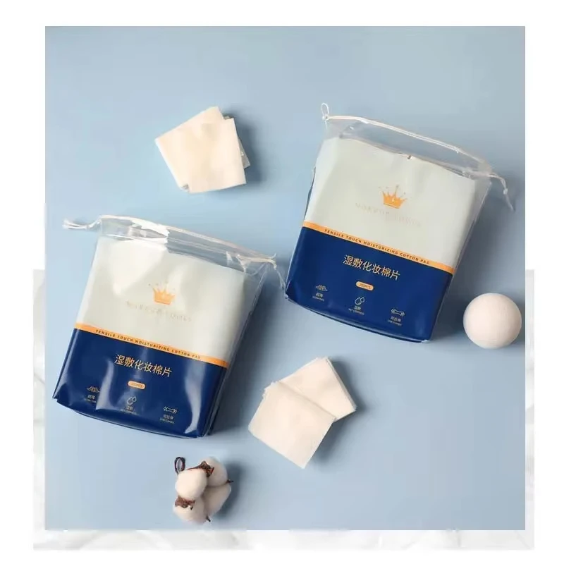 200 pièces tampons de coton humides, tampons PCotton, masque respirant Portable de papier jetable re-maquillage démaquillage