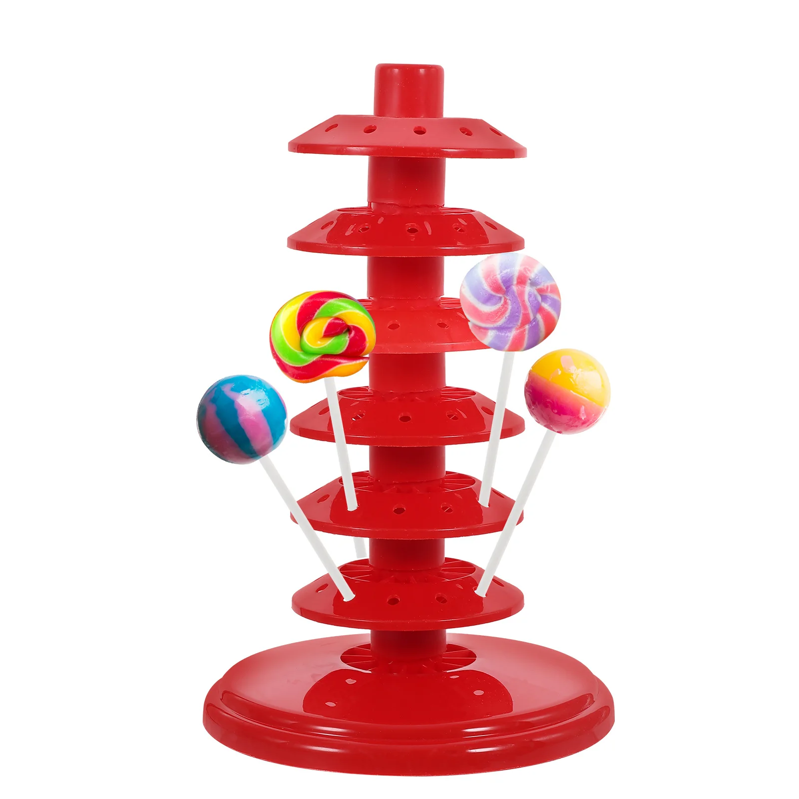 

Candy Display Stand Multiple Holes Lollipop Holder For Cake Pops Drying Tabletop Display Rack Plastic Party Supply