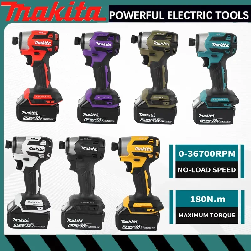 

Аккумуляторный бесщеточный ударный шуруповерт Makita DTD173 18V LXT, 180 Н·м, для дерева, с режимом T, электрическая дрель, перезаряжаемый электроинструмент