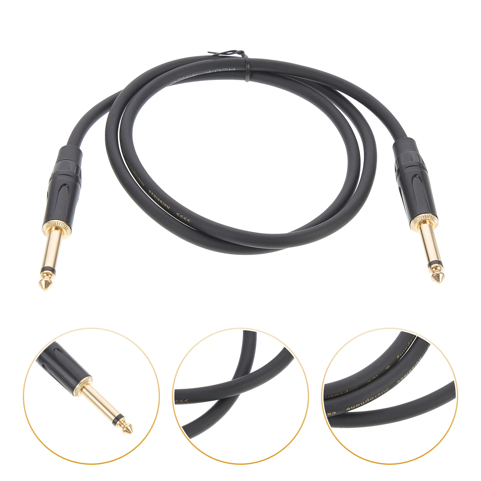 Kabel audio 6,35 mm do gitary elektrycznej, profesjonalny przewód audio, wysoka wierność dźwięku, ekranowany, przeciwzakłóceniowy, do głośników i instrumentów.