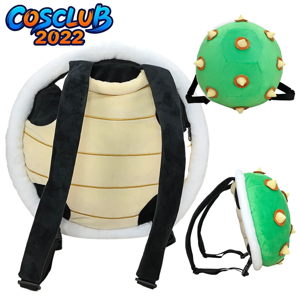Adult Bowser Cosplay Jr Bag Backpack Cartoon Turtle School Shoulder Bags Costume Accessories Disfraz Halloween Carnival Disguise
