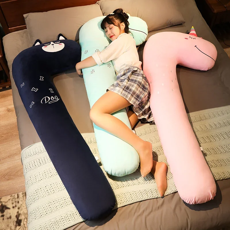 Cute Long Throw Pillow for Girls, Sleeping with Legs Clamping, Side Sleeping for Boys, Bedroom, Bed for Pregnant Women