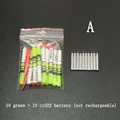 green A and battery