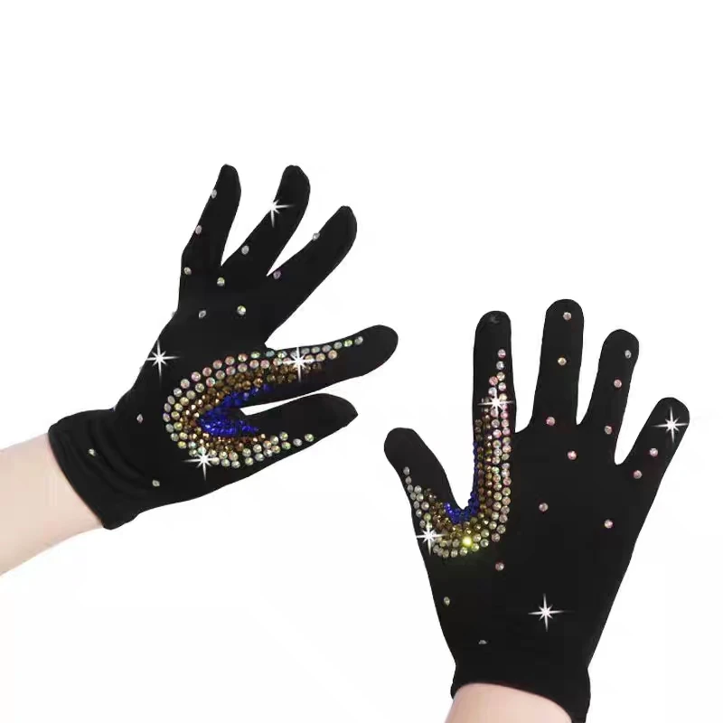 Ice Dance Custom Figure Skating Training Gloves With Drill Children's Adult Men's And Women's  Gloves