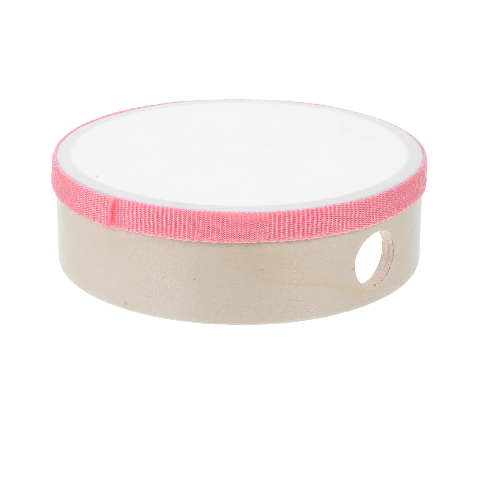 

Wooden Hand Drum Smooth Polished Handheld Tambourine for Kids Music Play Educational Percussion Instrument Tambourine