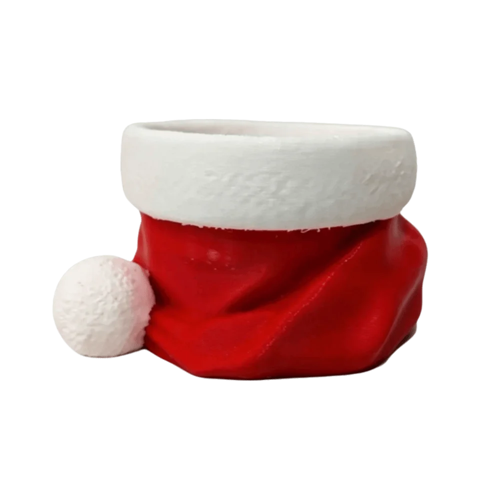 Xmas Christmas Bowl Santa Hat Table Ornament Jewelry Display Ornament Storage Organizer Lightweight Stable Candy Trinket Dish
