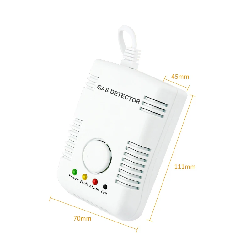220V 85dB Alarm Sound Natural Gas Leak Detector LPG Gas Detector with EU Plug for Home Security Protection