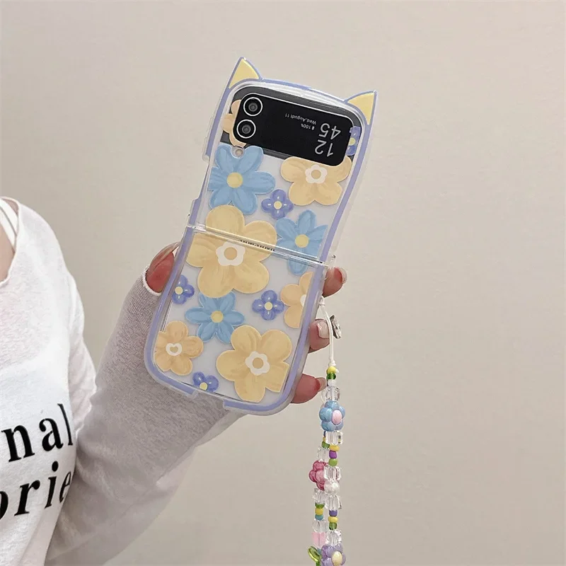 حافظة لهاتف سامسونج جالاكسي Z Flip 6 5 4 3 غطاء خلفي واقٍ لهاتف ZFlip4 ZFlip5 ZFlip6