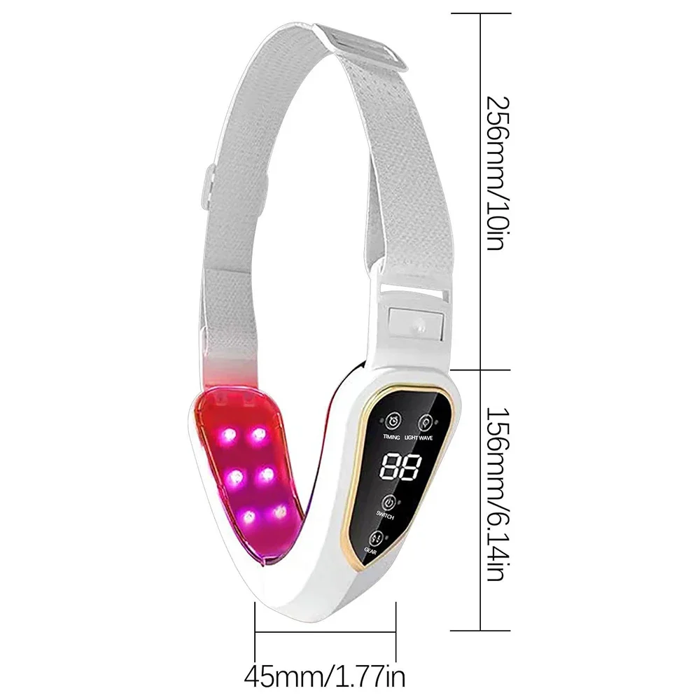 مدلك رفع الوجه 12 تروس مدلك الوجه الكهربائي على شكل حرف V جهاز رفع الوجه التخسيس الاهتزاز للاستخدام المنزلي أداة التجميل