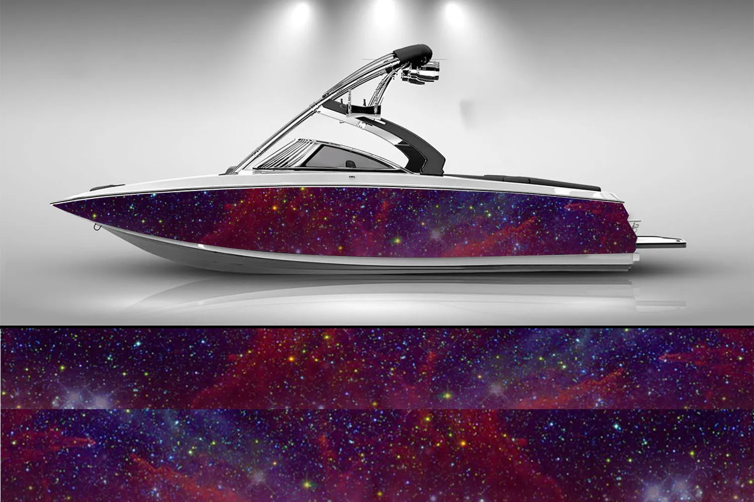 

starry sky Boat sticker fashion custom fish boat sticker vinyl waterproof boat wrap boat sticker Graphic boat wrap decal