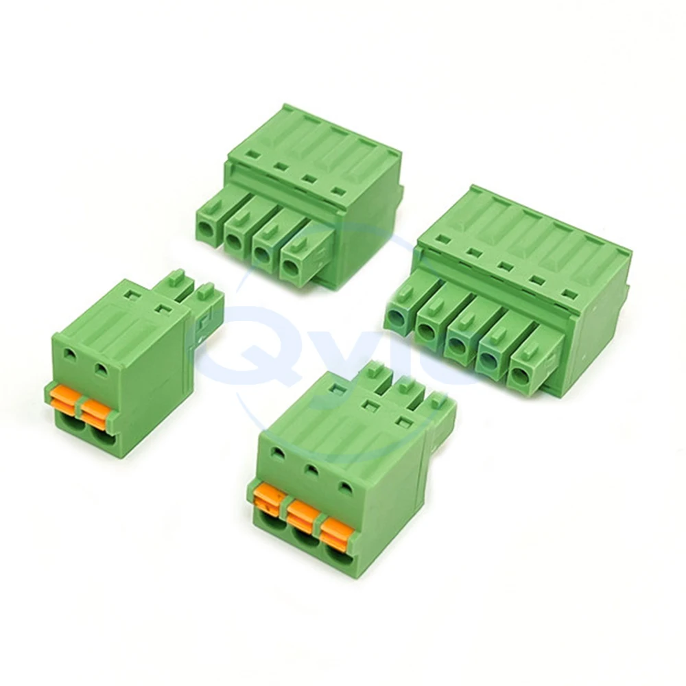 (1 pcs) KF 2EDGKD - 3.81mm Screwless Terminal Block 2P~18P with Push Button Spring-loaded Contact XK JM 15EDGKD 3.81