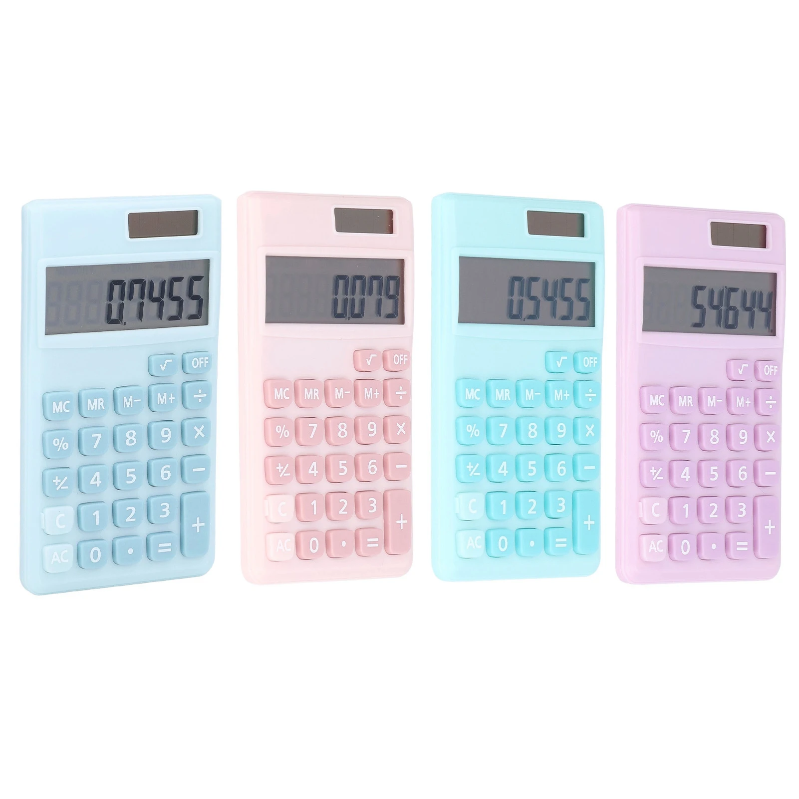 Calculators 8 Digit Solar Battery Dual Power Handheld  Calculator with Large LCD Display Big Sensitive Button Calculators