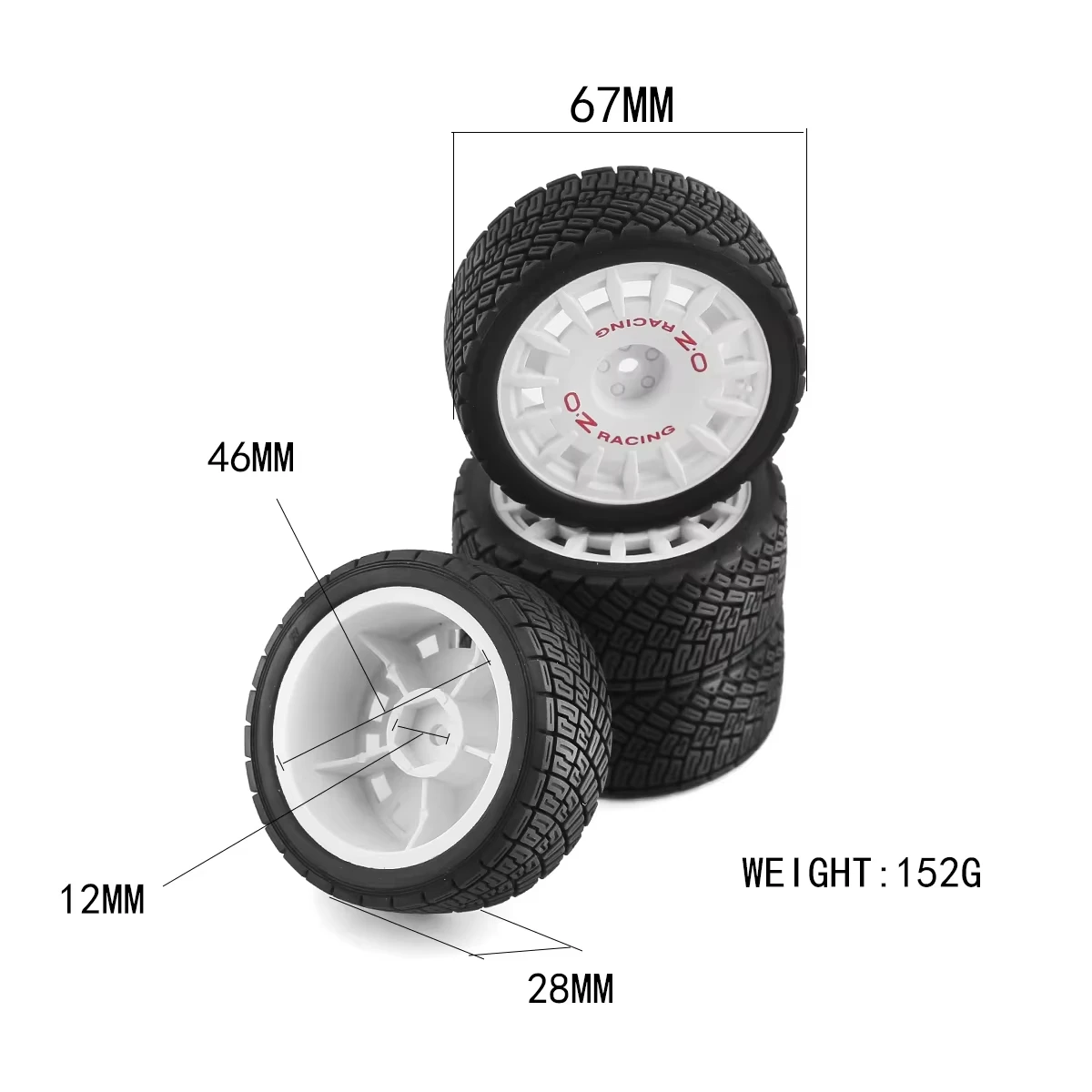 RC On-Road Racing Rubber Tires Road Tyre Replacement Parts Fit Tamiya TT01 TT02 XV01 TA06 PTG-2 HPI WR8 HSP 1/10 1/12 1/14 RC Ca