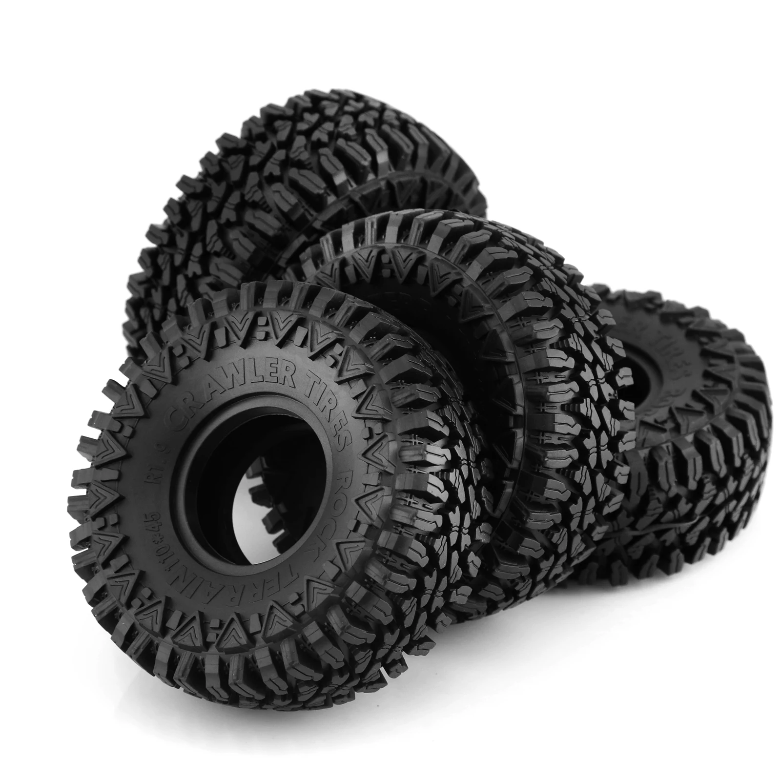 4PCS 1.9''/2.2'' Rubber Crawler Tires for 1/10 TRX4 TRX6 Axial SCX10 I II III 90046 AXI03007 Redcat GEN7 GEN8 RC4WD D90 image 3