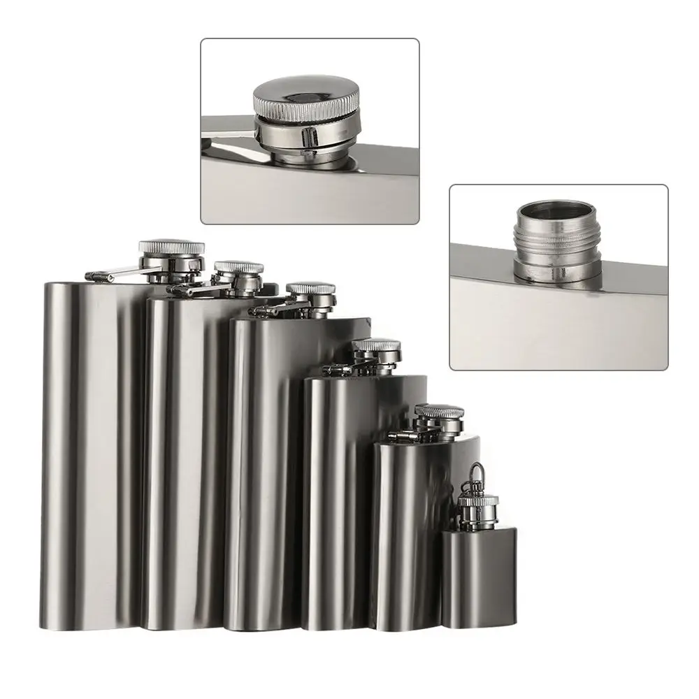 Stainless Steel Hip Flask Portable Liquor Flask Leakproof Drinking Bottle Alcohol Wine Whiskey Holder Drinkware Wedding Party