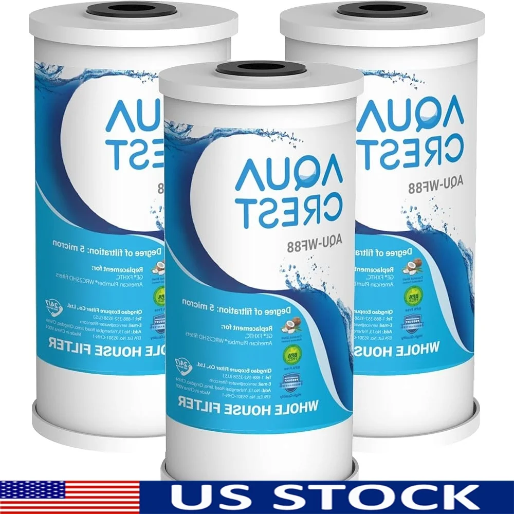 

Замена фильтра для воды для всего дома FXHTC GE GXWH40L Американский сантехник Culligan RFC-BBSA Осад Хлор Свинец Ртутный 10x4,5