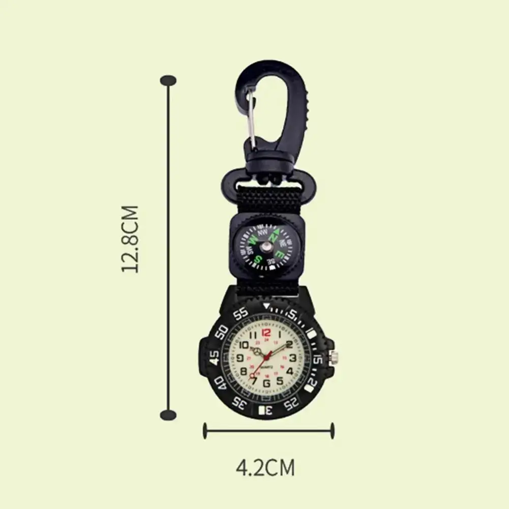 Relojes deportivos con Clip para cinturón, relojes de bolsillo con pantalla Digital de cuarzo luminoso, mosquetón para mochilero, reloj deportivo para senderismo para acampar