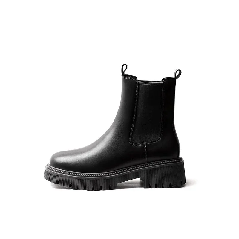 Kurze Stiefel Damen neuer Stil Schornsteinstiefel flache Stiefel