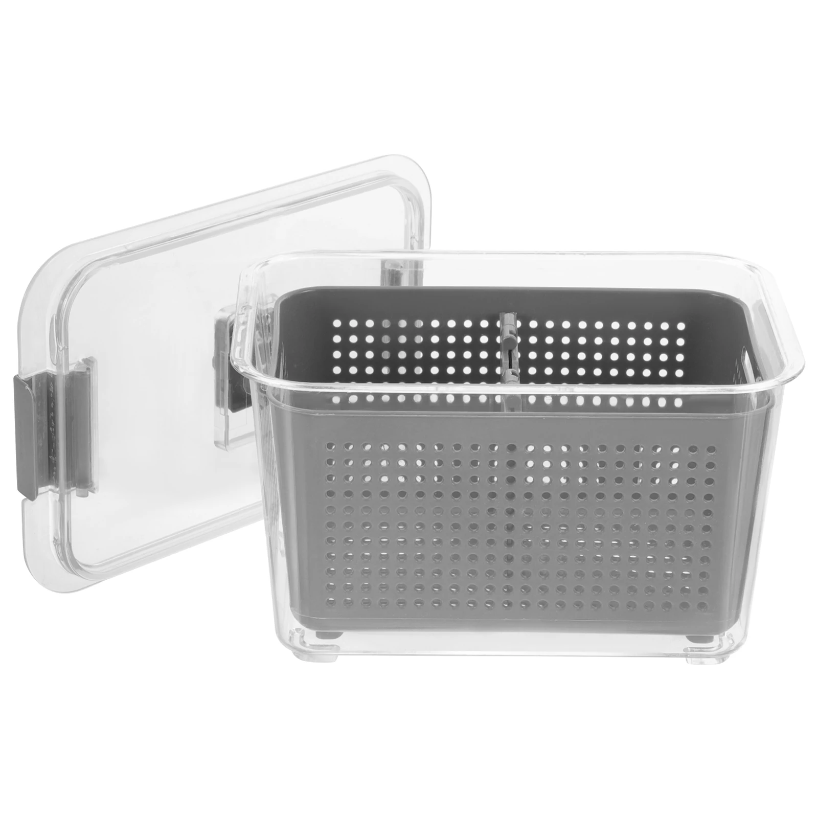 

High Quality PET PP Fridge Storage Containers Sealed Crisper Boxes Vegetable Fruit Meat ganizer Food Container
