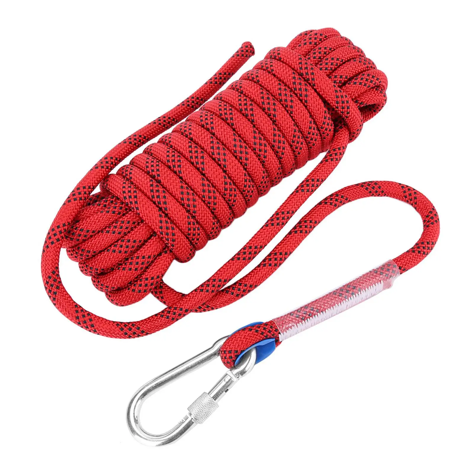 Heavy Duty Climbing Rope 10/12mm - Hiking, Rock Climbing, Survival Cord with Strong Carabiner - Outdoor  Gear