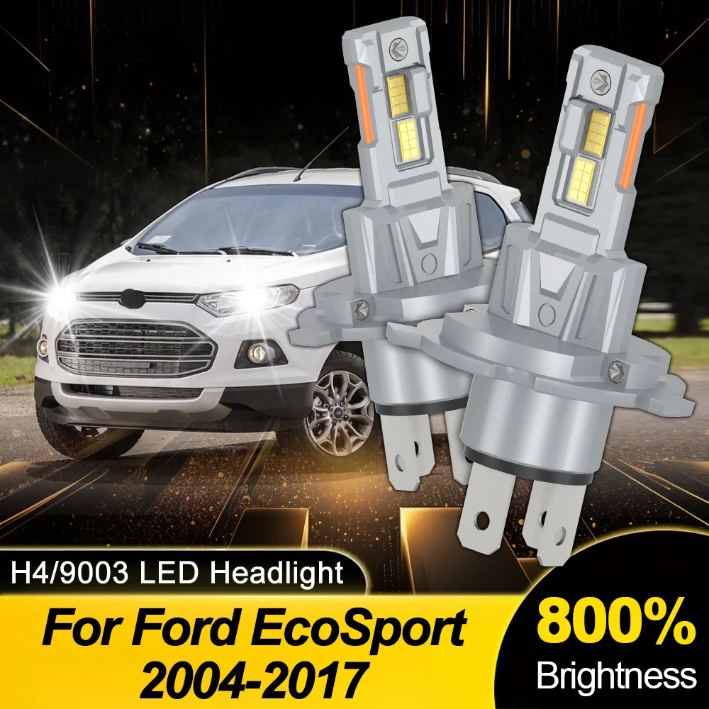 

2PCS H4 HB2 LED Headlight Hi/Lo Beam Lamp with Canbus 40000LM Bright 9003 LED Bulb Headlamp For Ford EcoSport 2004-2017 2016