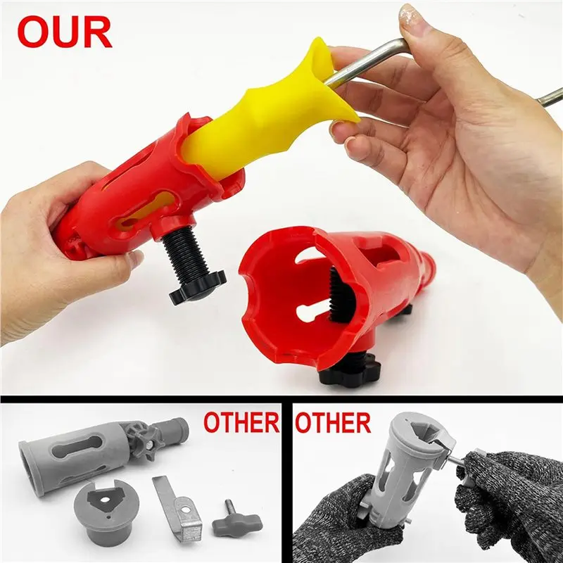 ABXD 5X Multi-Angle Paint Brush Extender Red, Paint Edger Tool For High Ceilings, Extension Pole Attachment Holder