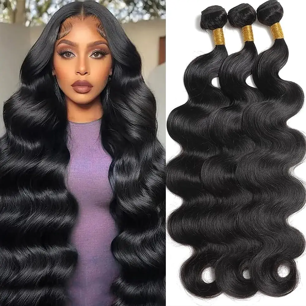 Raw Indian Hair Bundles Human Hair Body Wave Bundles Unprocessed 10A Virgin Hair Bundle Hair Extensions For Women