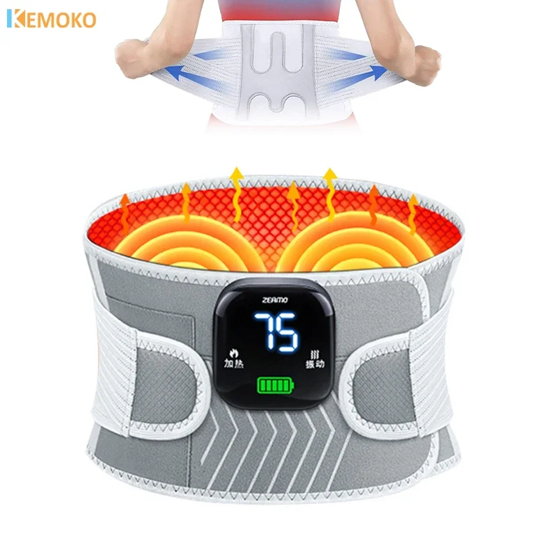 

Electric Heating Waist Vibration Massage Belt Hot Compress Lumbar Brace Therapy Massager Back Support Brace Pain Relief Tools