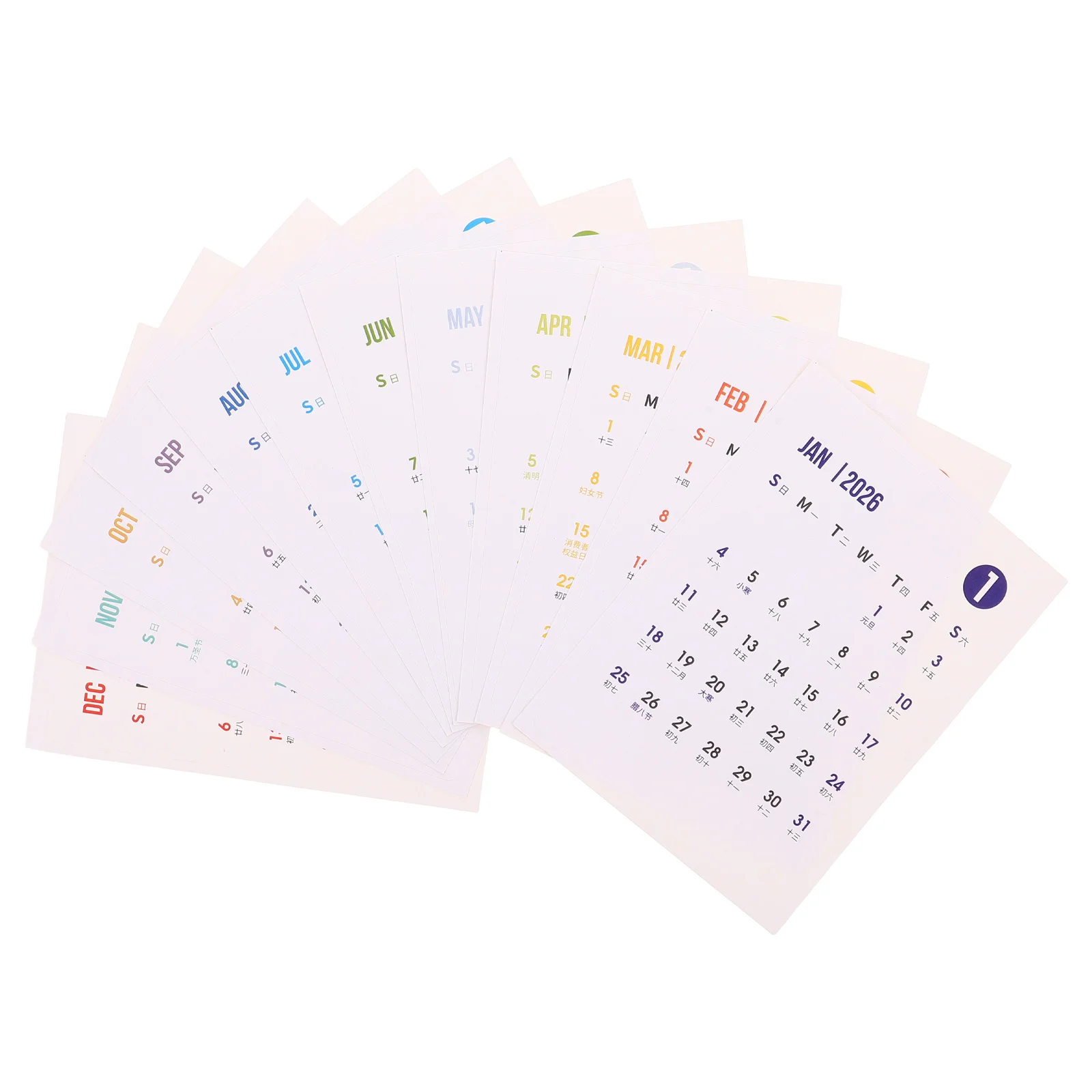1 set 2026 creatieve kalenderstickers kleine zelfklevende maandelijkse plannervellen voor dagboek bureau muur display jaarlijkse organisator