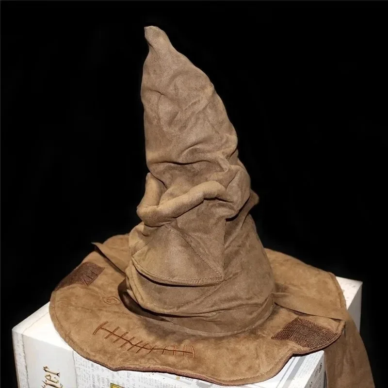 Películas de moda, sombrero de mago y bruja, sombrero de clasificación de Potters, accesorios de cuero para fiesta de Halloween, sombrero de vestir, accesorios para disfraz de Cosplay para hombres