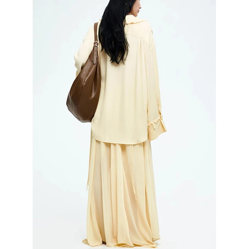 

Весна-лето Новые женские свободные длинные све V-ne Wave с рисунком irt Удобные поездки на работу Sle Полиэфирное волокно 00%