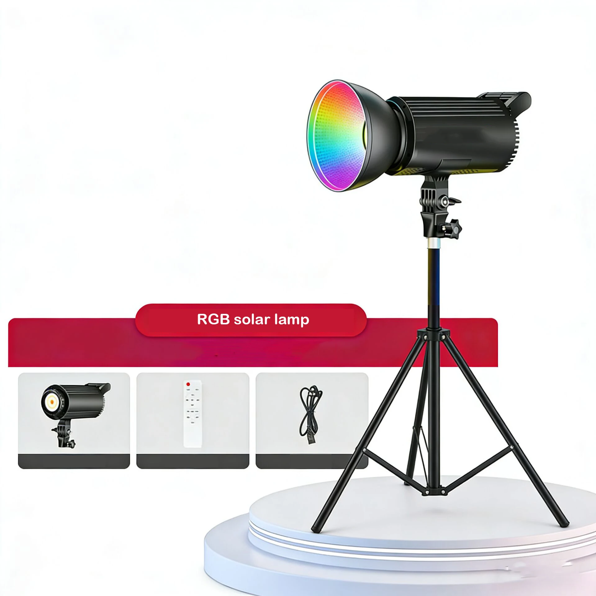 

100W V-Mount Video Light Sun Lamp Video Light 110-220V EU PLUG for Livestreaming Photography COB Light with Wireless Control