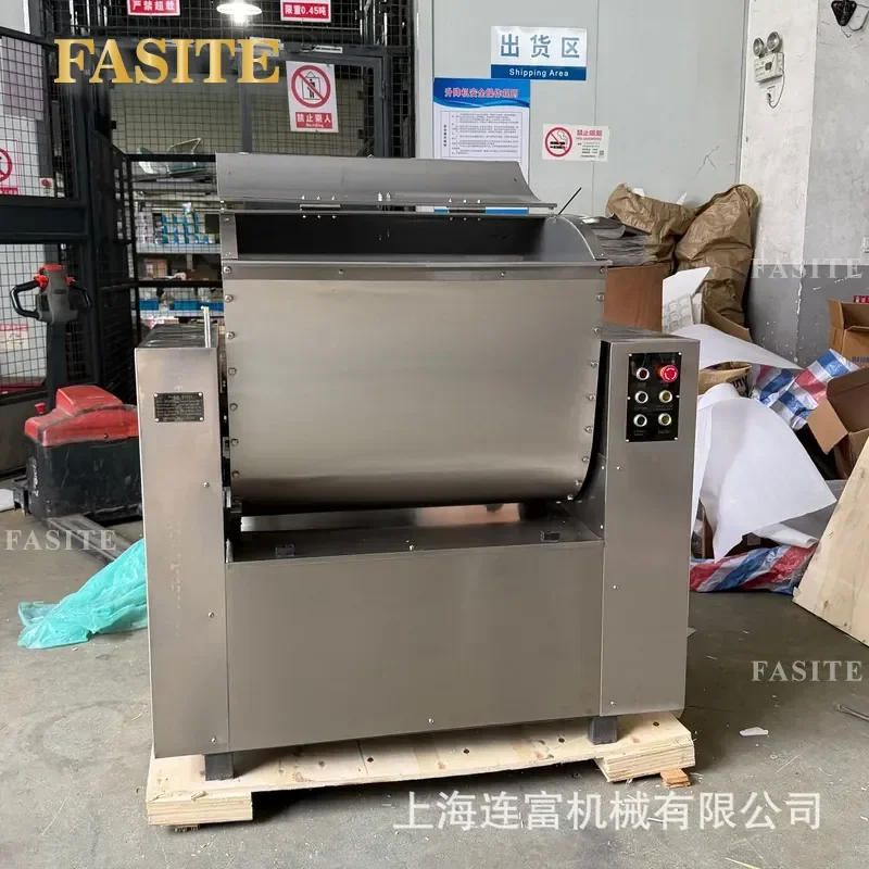 For Commercial Stainless Steel 100kg Horizontal Dough Blender Blade Mixer Forward Reverse Pasta Processing Equipment Heavy