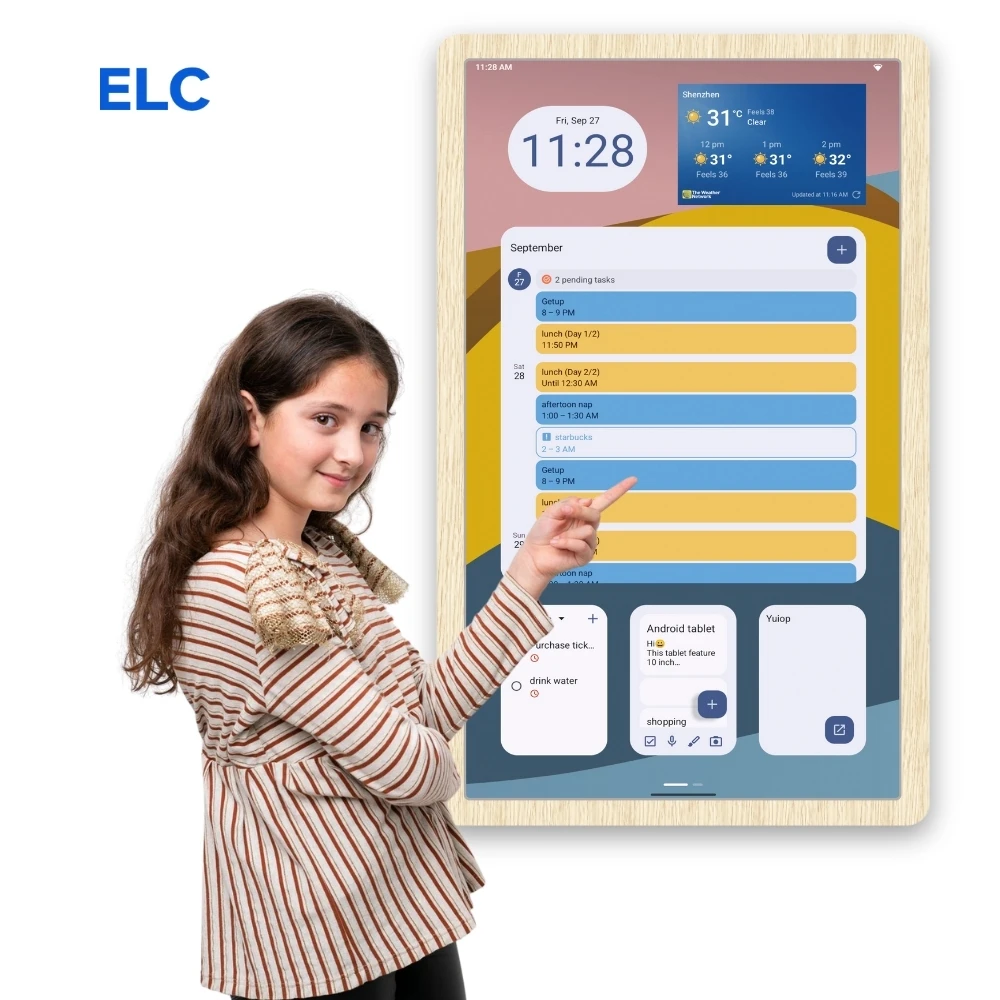 NW2199T Wall Mount RK3576 21 Inch Family Digital Calendar Wall Digital Touch Screen Online Monthly Planner POE