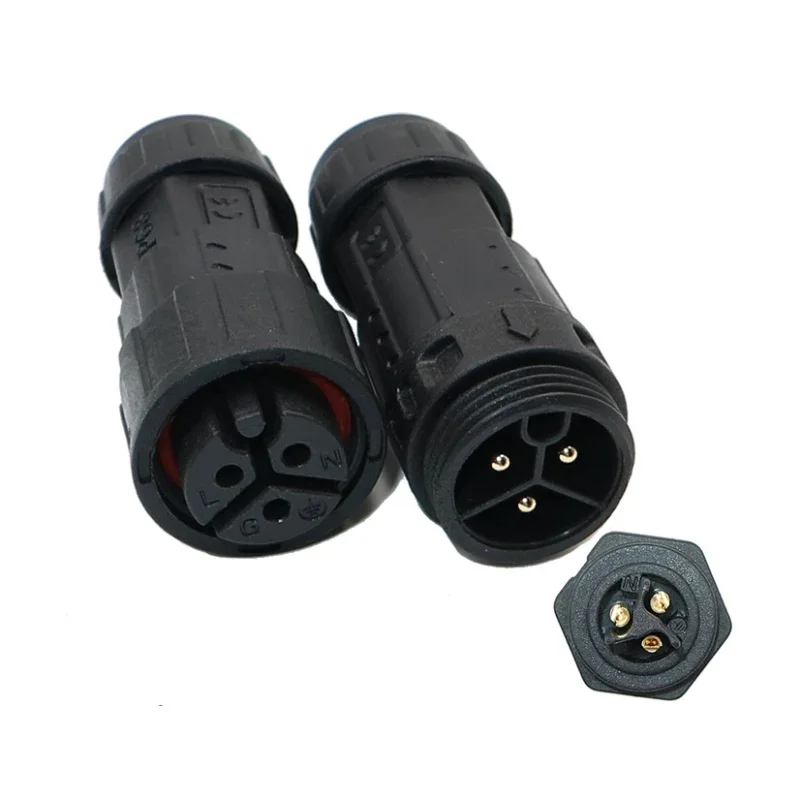 M19 2 3 4 5 7 8 Pin Waterproof Connector IP68 Field Screw/Soldering Wire Plug Industrial Male Female Assemble Battery Connector