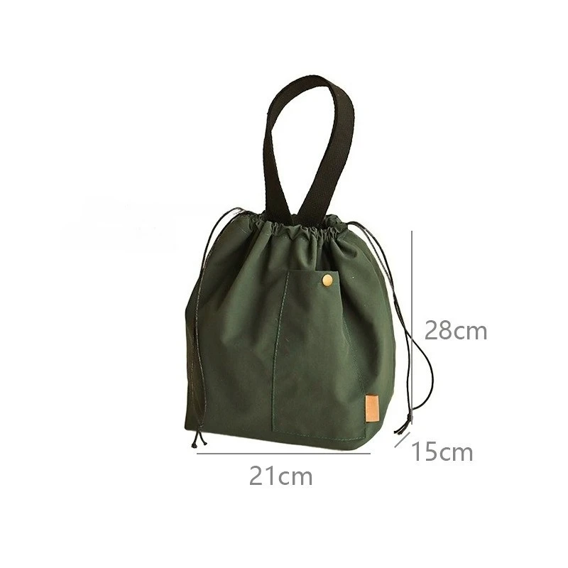 Outdoor Nylon High Beauty Waterproof Handbag Portable Lunch Bag Office Worker Insulated Lunch Box Bag Student Bento Bag
