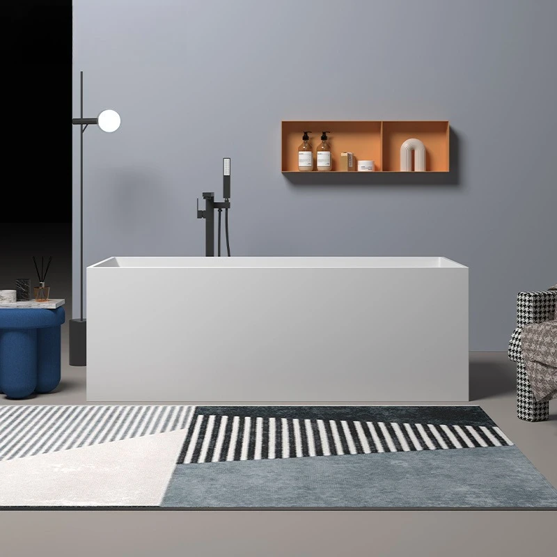 Artificial stone independent integrated molding household adult double couple bathtub hotel light luxury