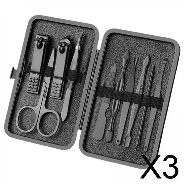 18 PCS Cortador de unhas de aço inoxidável Kit de manicure e pedicure para homens e mulheres Conjunto de aliciamento portátil