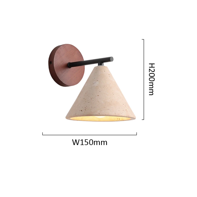 창의적인 디자인의 삼각형 콘 홈 장식 벽 조명, 와비 사비 홈스테이 호텔 침실 복도 계단 스콘스 LED 램프, 신제품