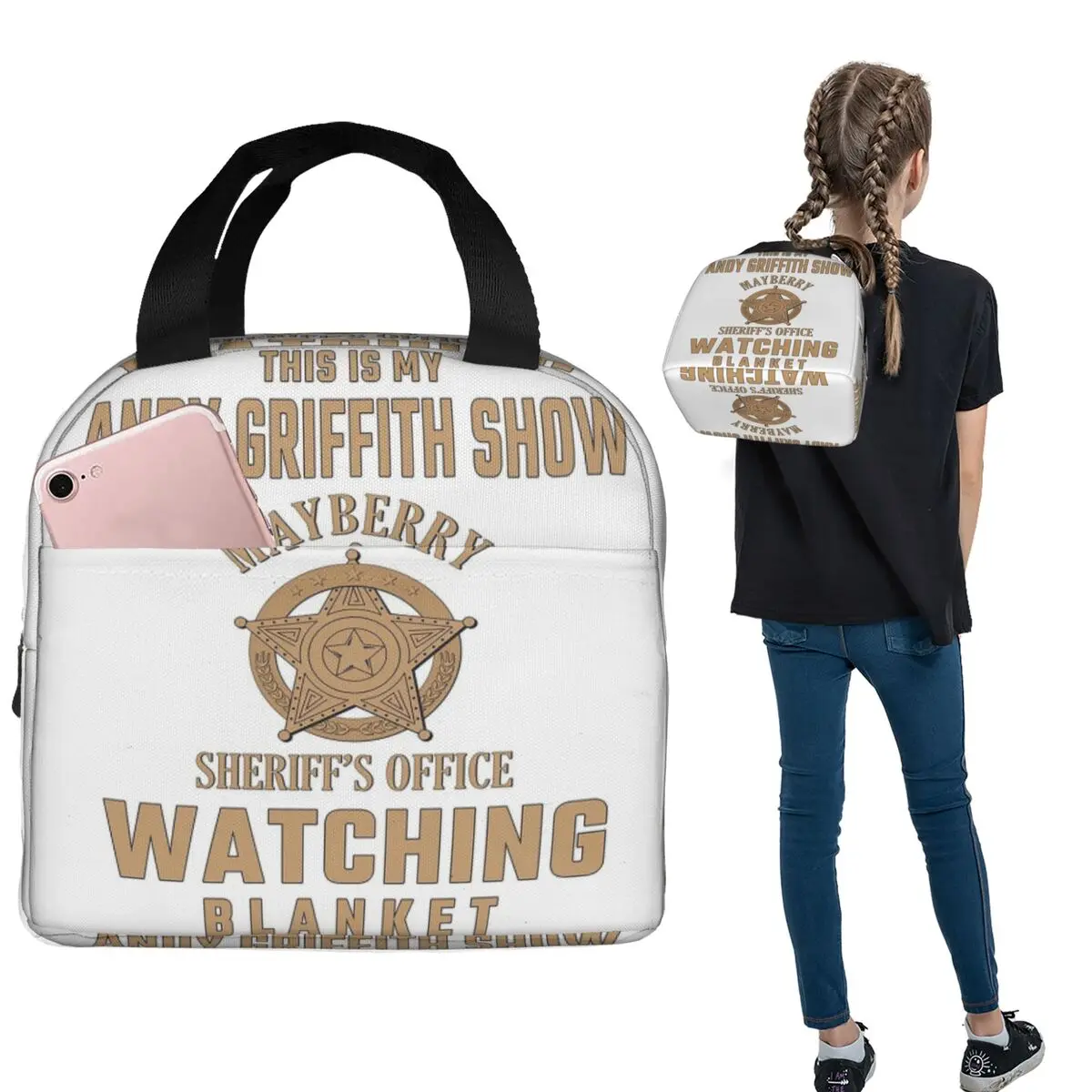 

Изолированная сумка для обеда "This Is My Andy Griffith Show" для женщин и детей, портативная термосумка для еды, термосумка-тоут