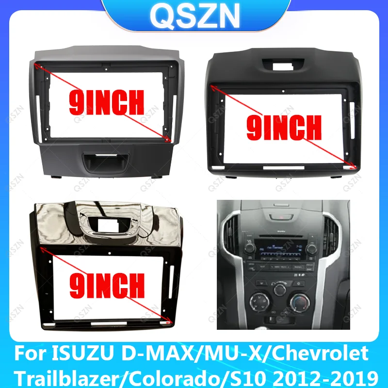 Android Radio Frame For ISUZU D-MAX/MU-X/Chevrolet Trailblazer/Colorado/S10 2012-2019 Fascia Stereo Panel Harness Wire Canbus